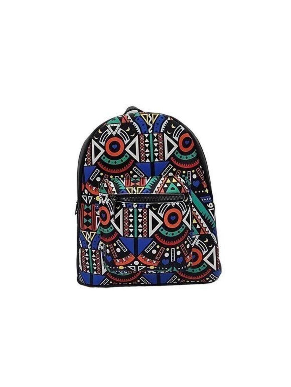 Geometrical African Print Backpack - Picture 3 of 10
